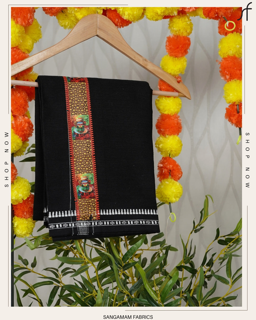 STICKER PRINTED KARA BLACK COTTON MUNDU 3