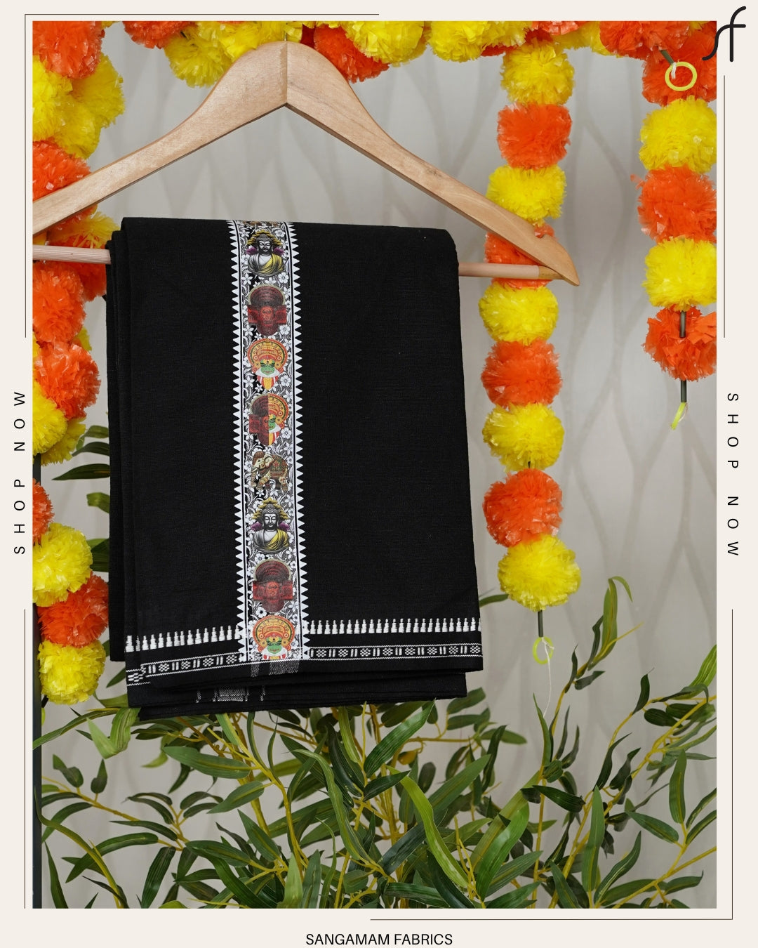 STICKER PRINTED KARA BLACK COTTON MUNDU 3