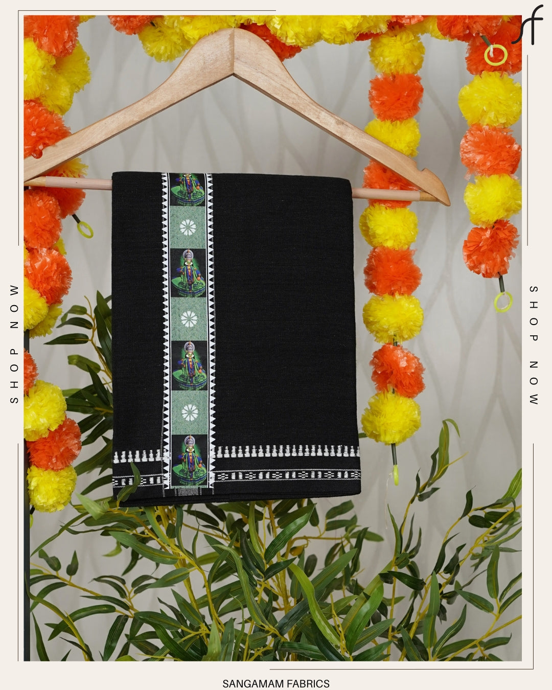 STICKER PRINTED KARA BLACK COTTON MUNDU 3