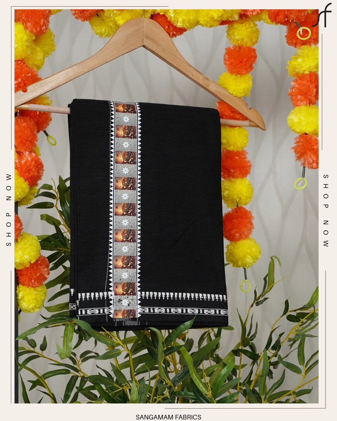 STICKER PRINTED KARA BLACK COTTON MUNDU 3