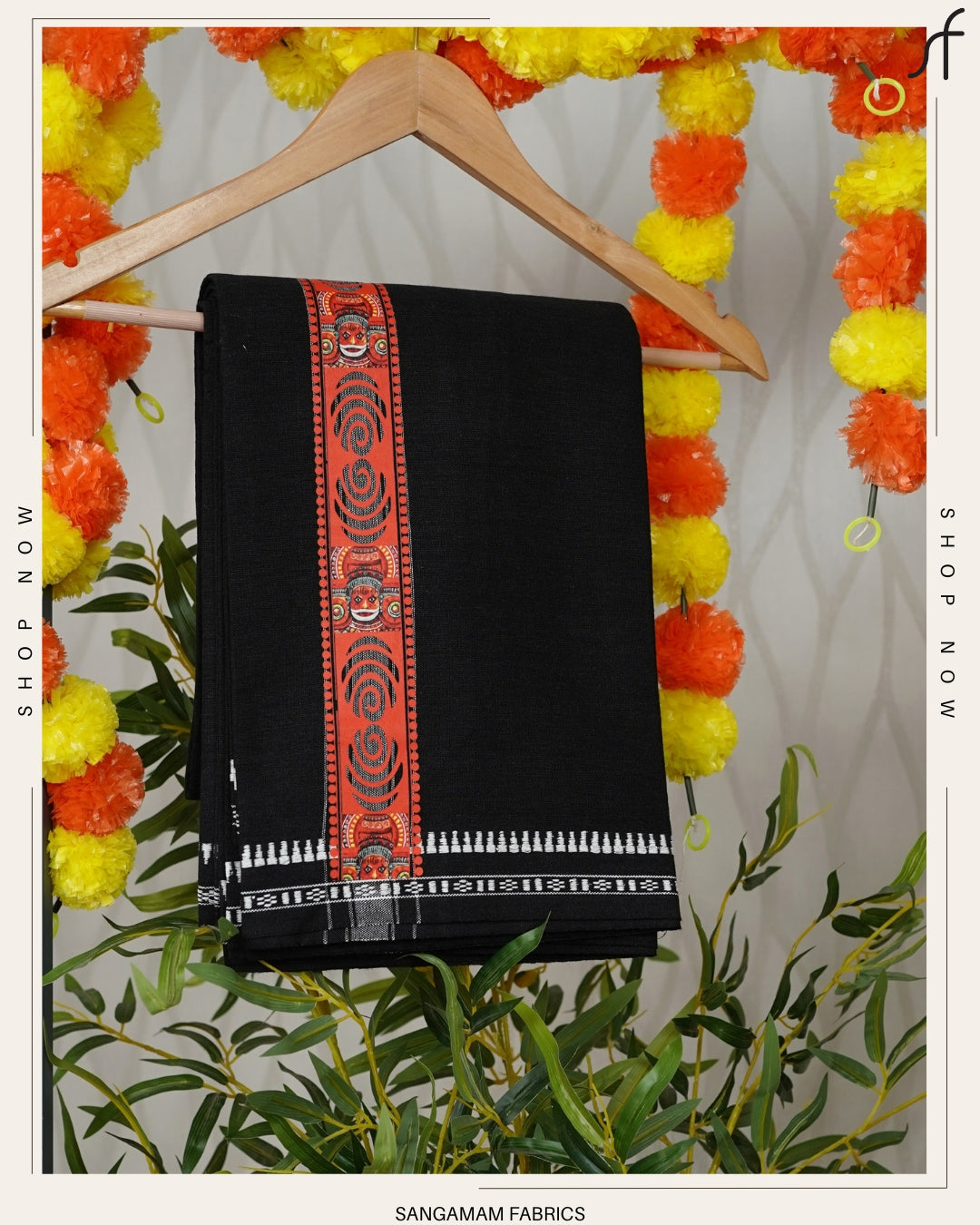 STICKER PRINTED KARA BLACK COTTON MUNDU 3