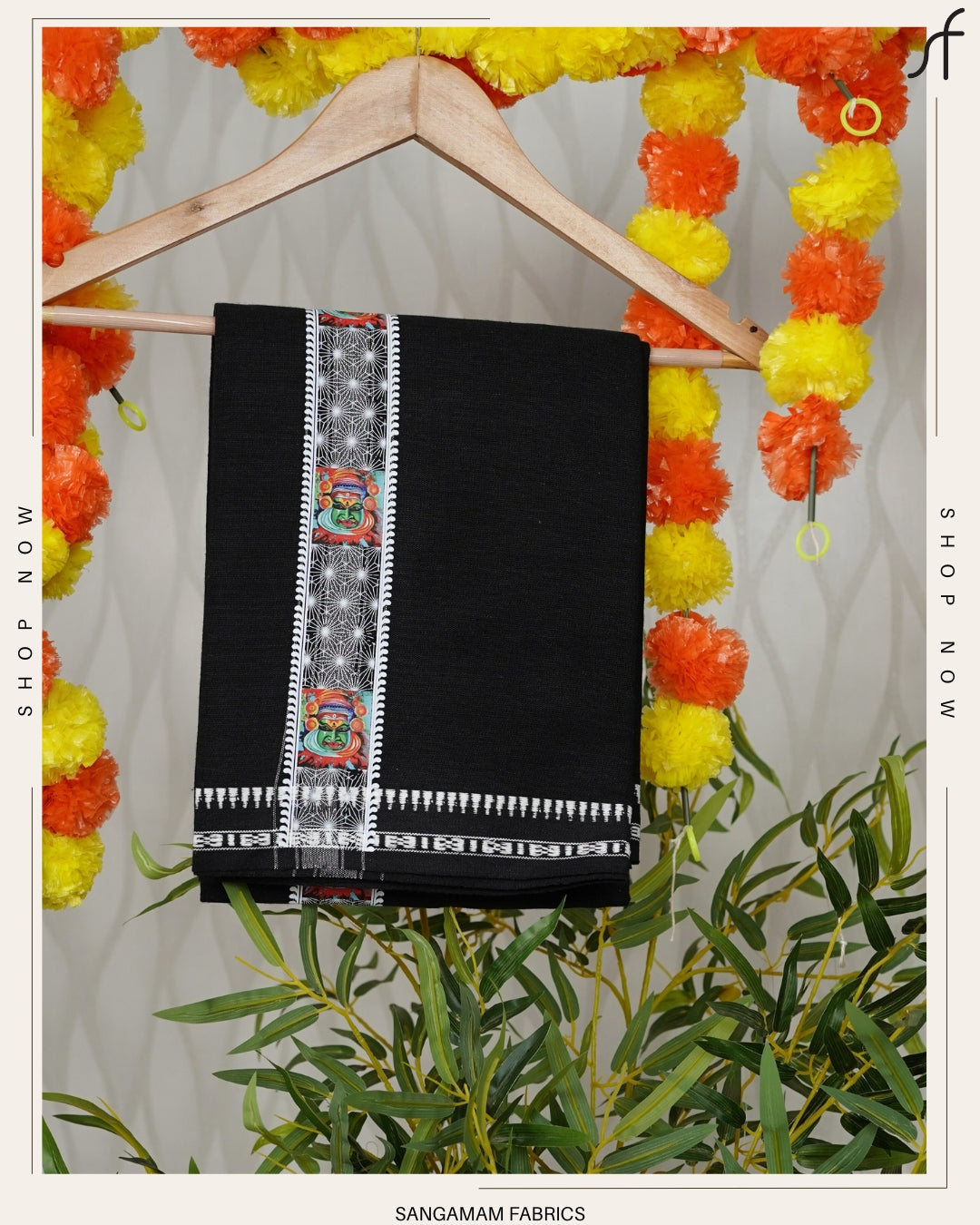STICKER PRINTED KARA BLACK COTTON MUNDU 3