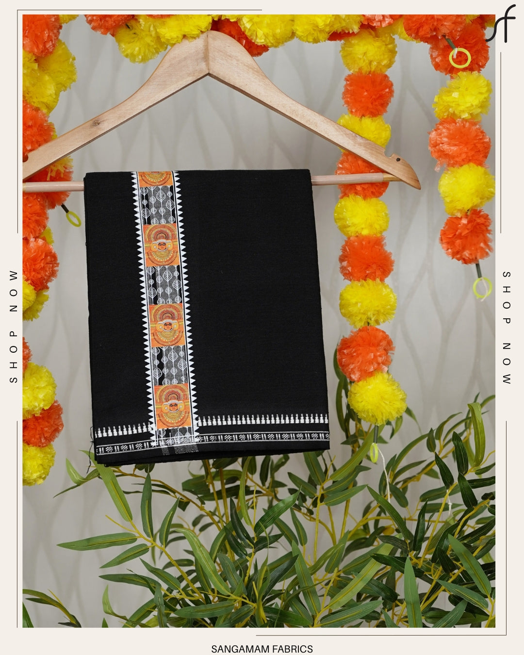 STICKER PRINTED KARA BLACK COTTON MUNDU 3