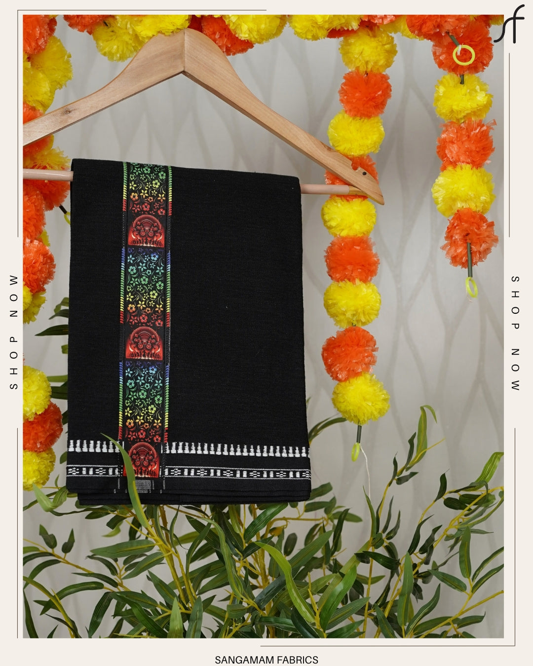 STICKER PRINTED KARA BLACK COTTON MUNDU 3