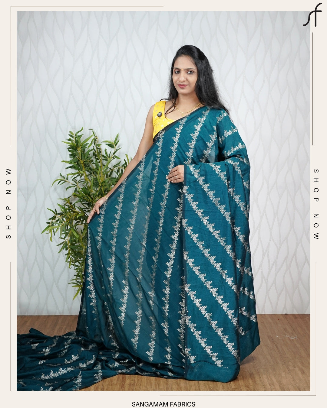 LEHERIYA PRINTED VICHITRA SILK SAREE