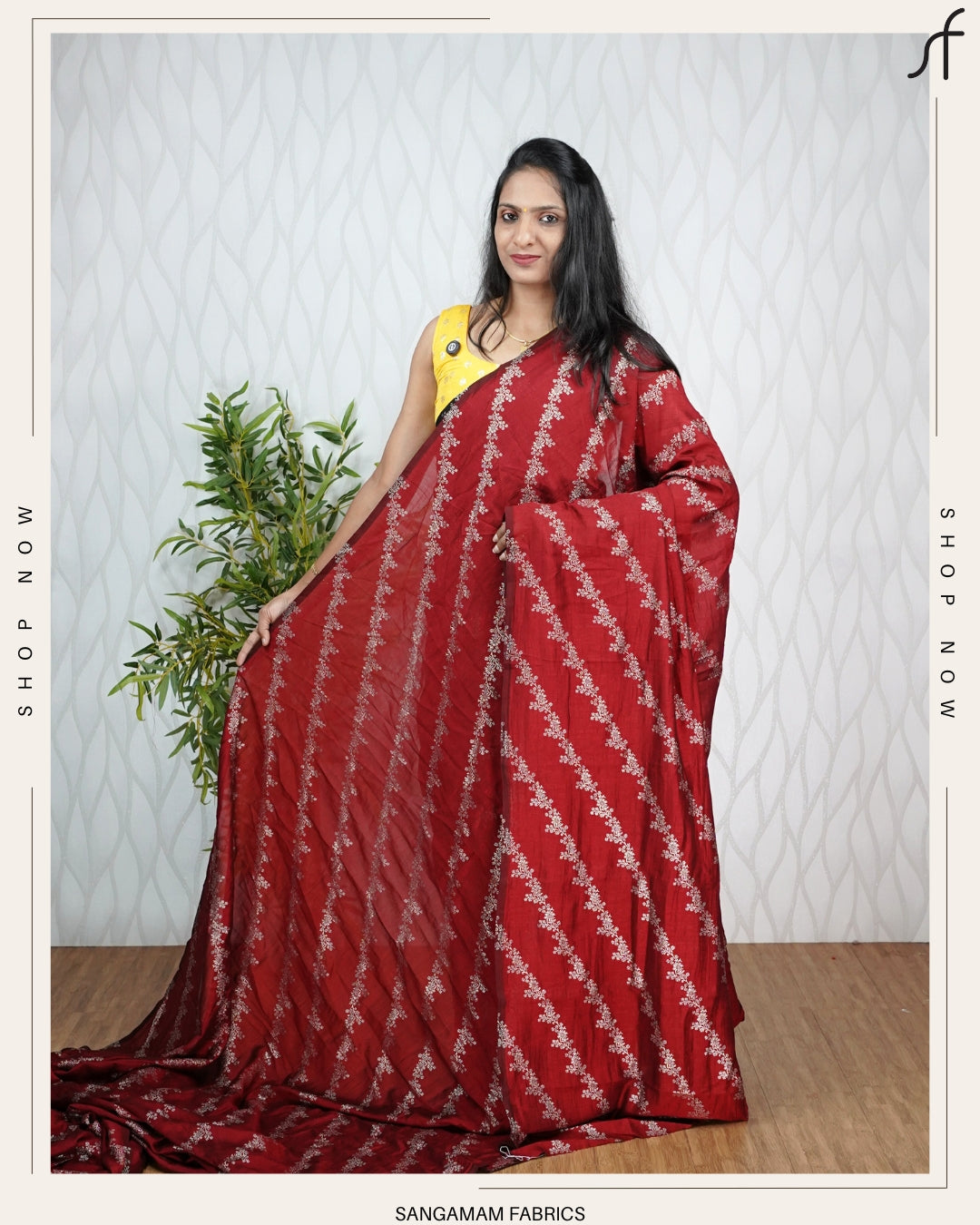 LEHERIYA PRINTED VICHITRA SILK SAREE