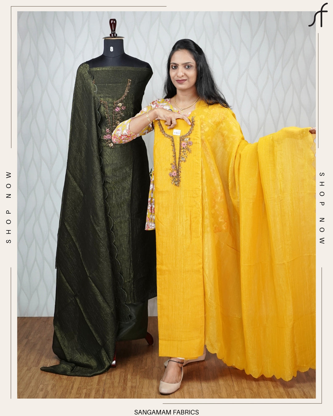 CRUSHED SILK SALWAR SUIT