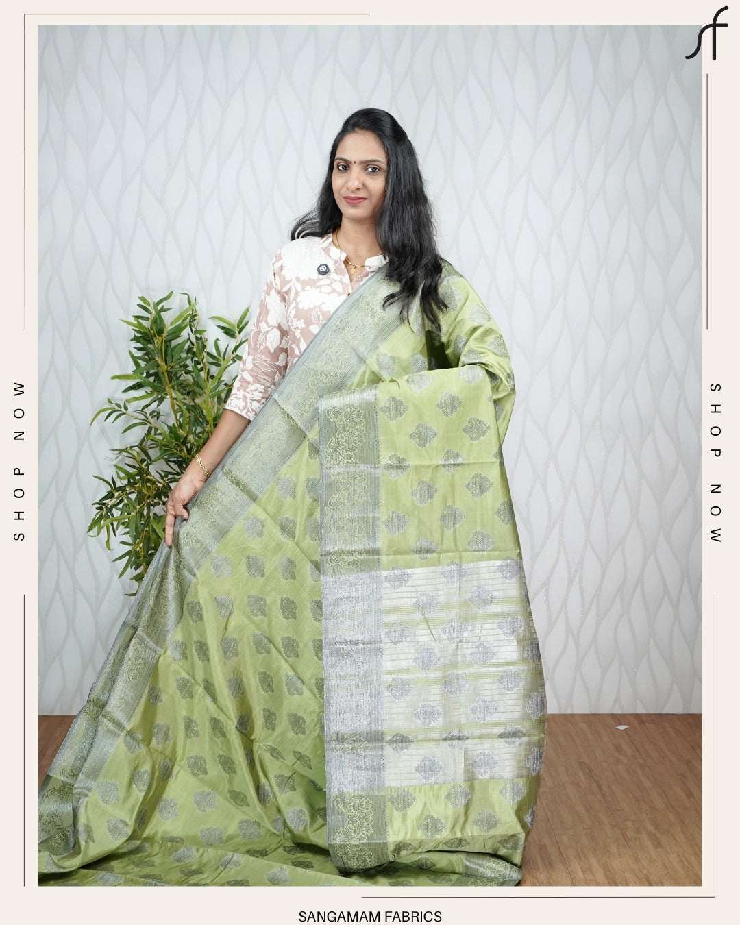 SEMI TUSSAR SILK SAREE -OXIDIZED JERRY