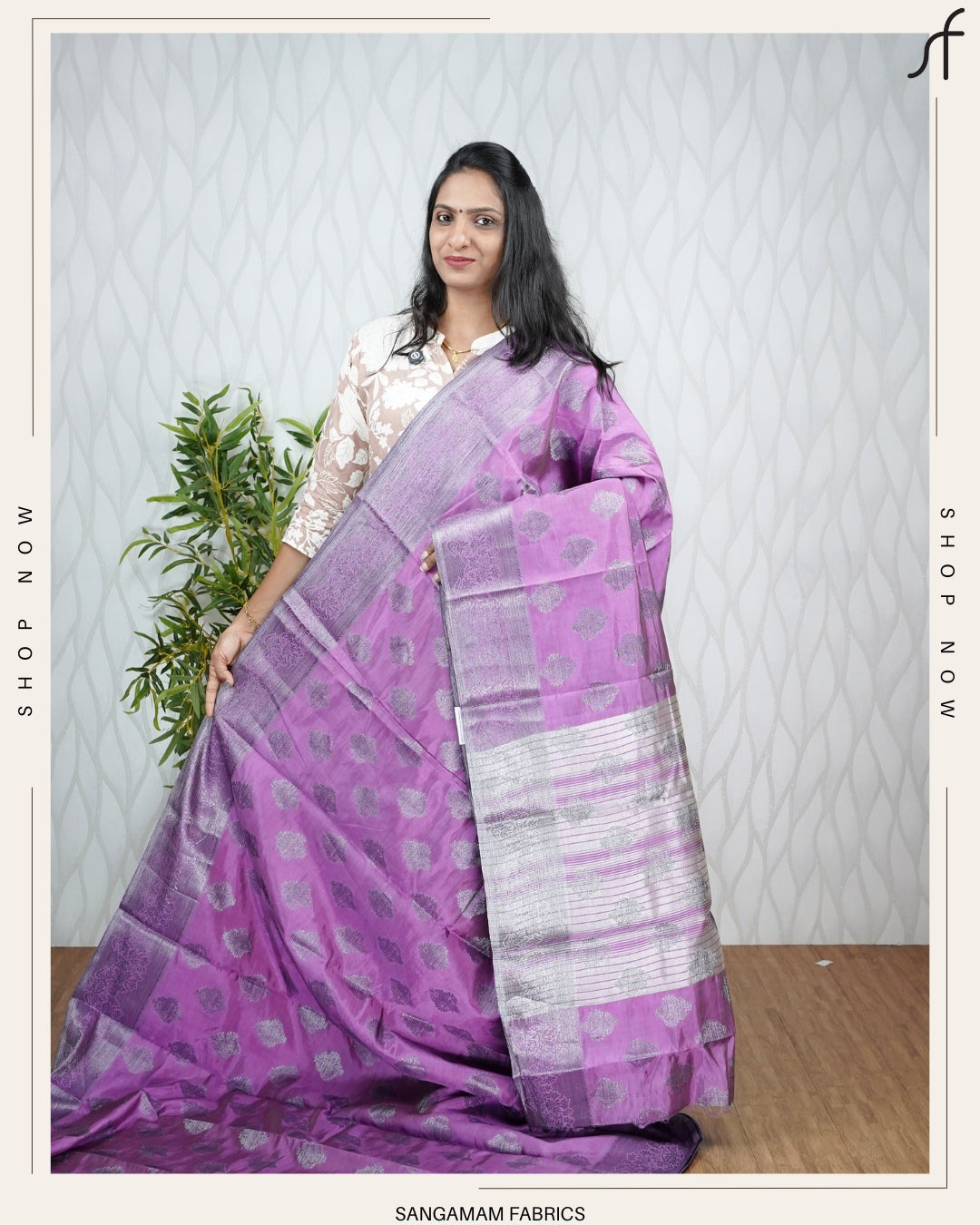 SEMI TUSSAR SILK SAREE -OXIDIZED JERRY