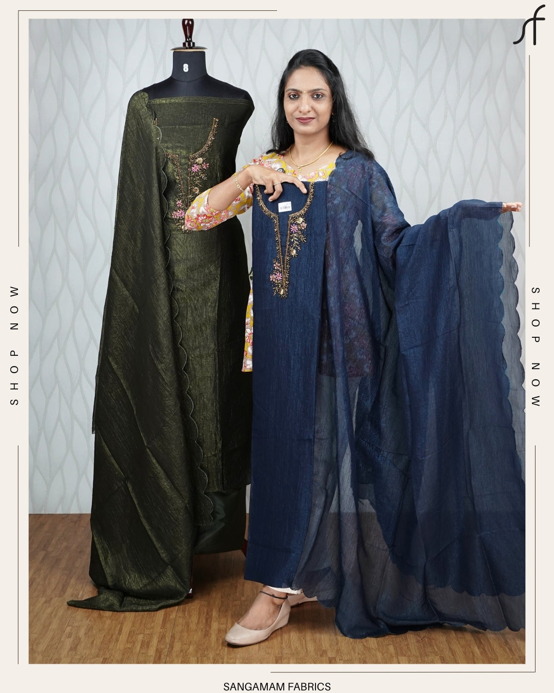 CRUSHED SILK SALWAR SUIT