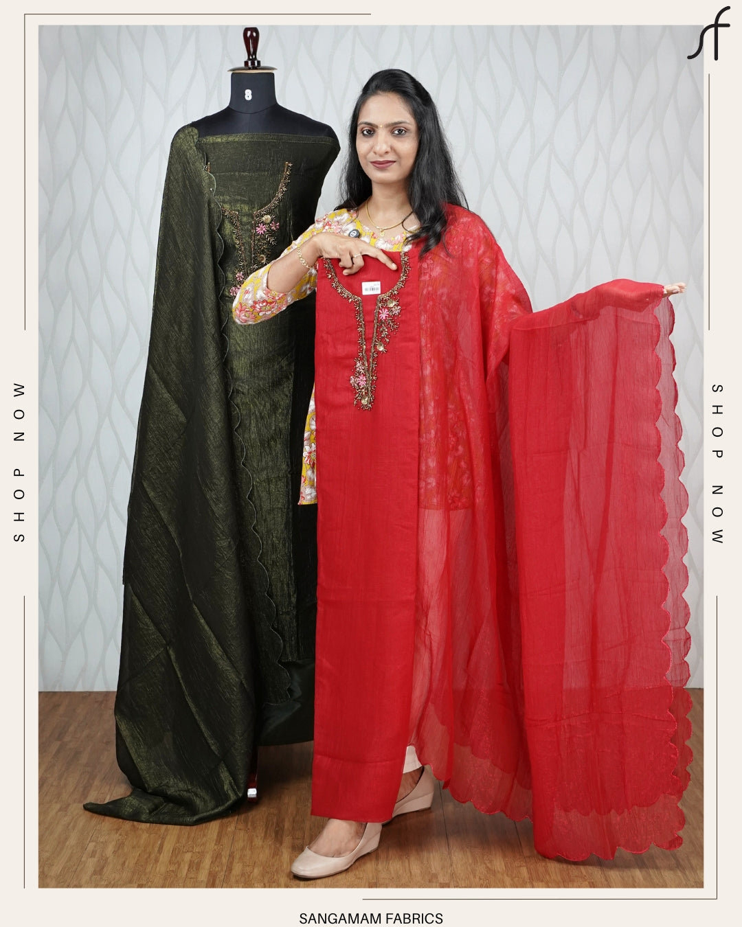 CRUSHED SILK SALWAR SUIT