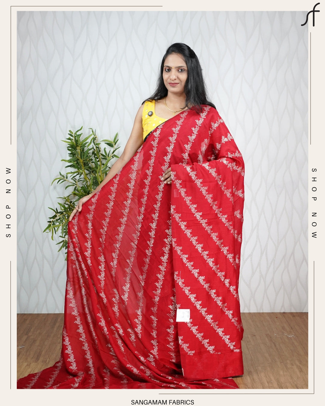 LEHERIYA PRINTED VICHITRA SILK SAREE