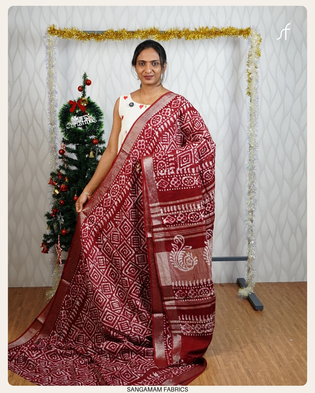 BATIK PRINTED SEMI LINEN SAREE