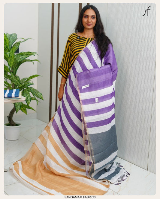 SEMI LINEN SAREE