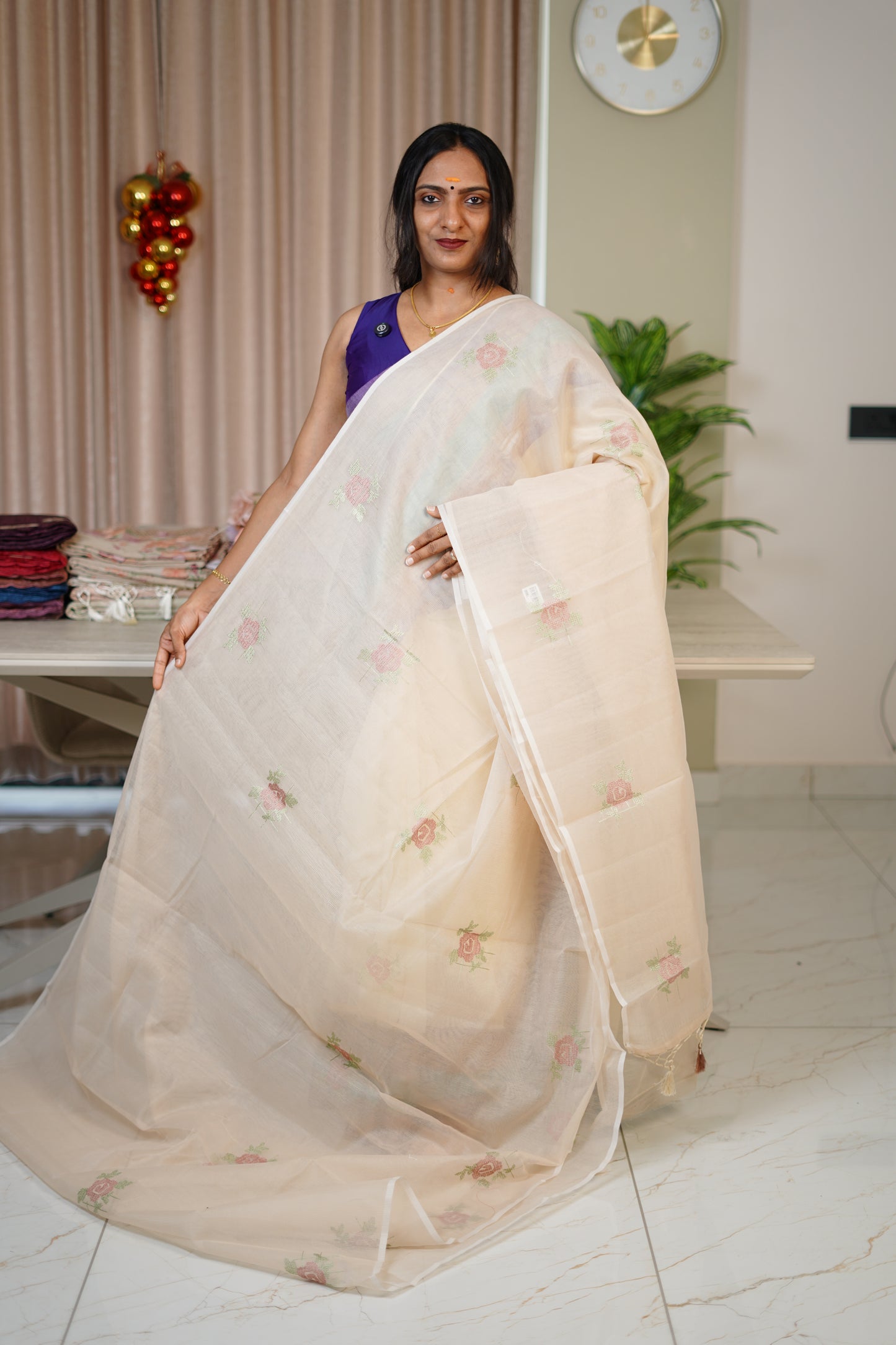 NET COTTA SAREE