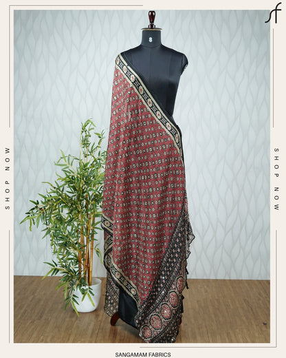 CRUSHED AJRAKH PRINTED DUPATTA