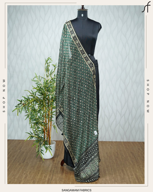 CRUSHED AJRAKH PRINTED DUPATTA