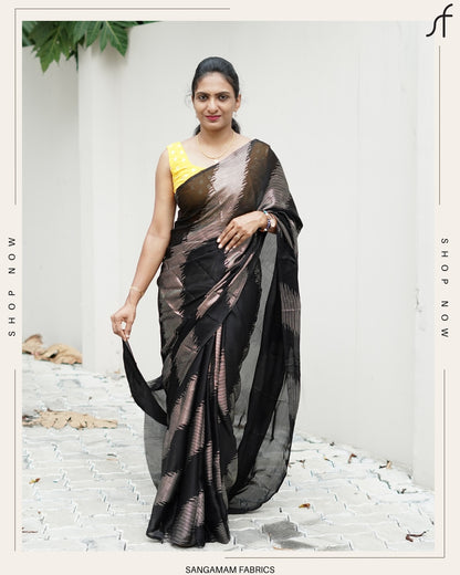 SATIN CREPE SILK SAREE