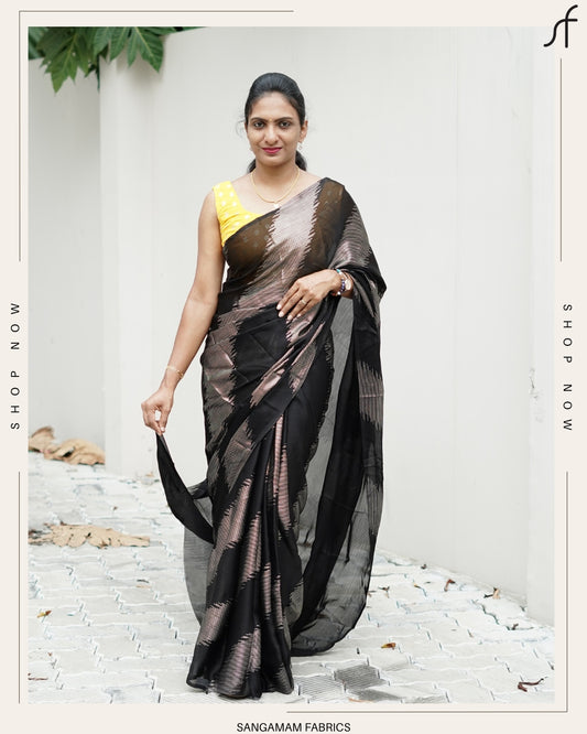 SATIN CREPE SILK SAREE