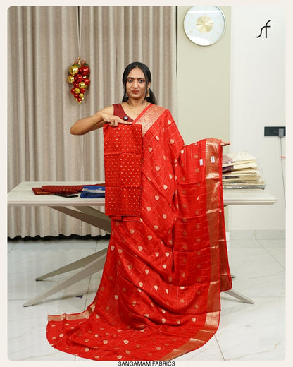 VISCOSE GEORGETTE BANARASI SAREE