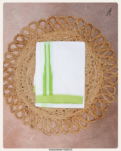 CHUTTI KARA DETAILED COTTON SINGLE MUNDU