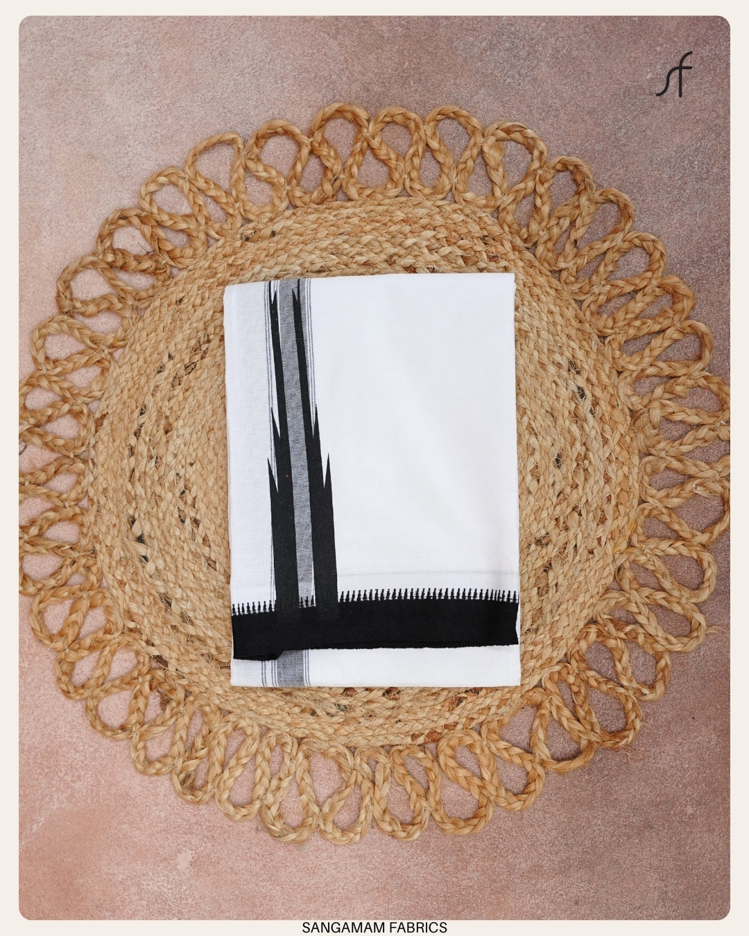 CHUTTI KARA DETAILED COTTON SINGLE MUNDU