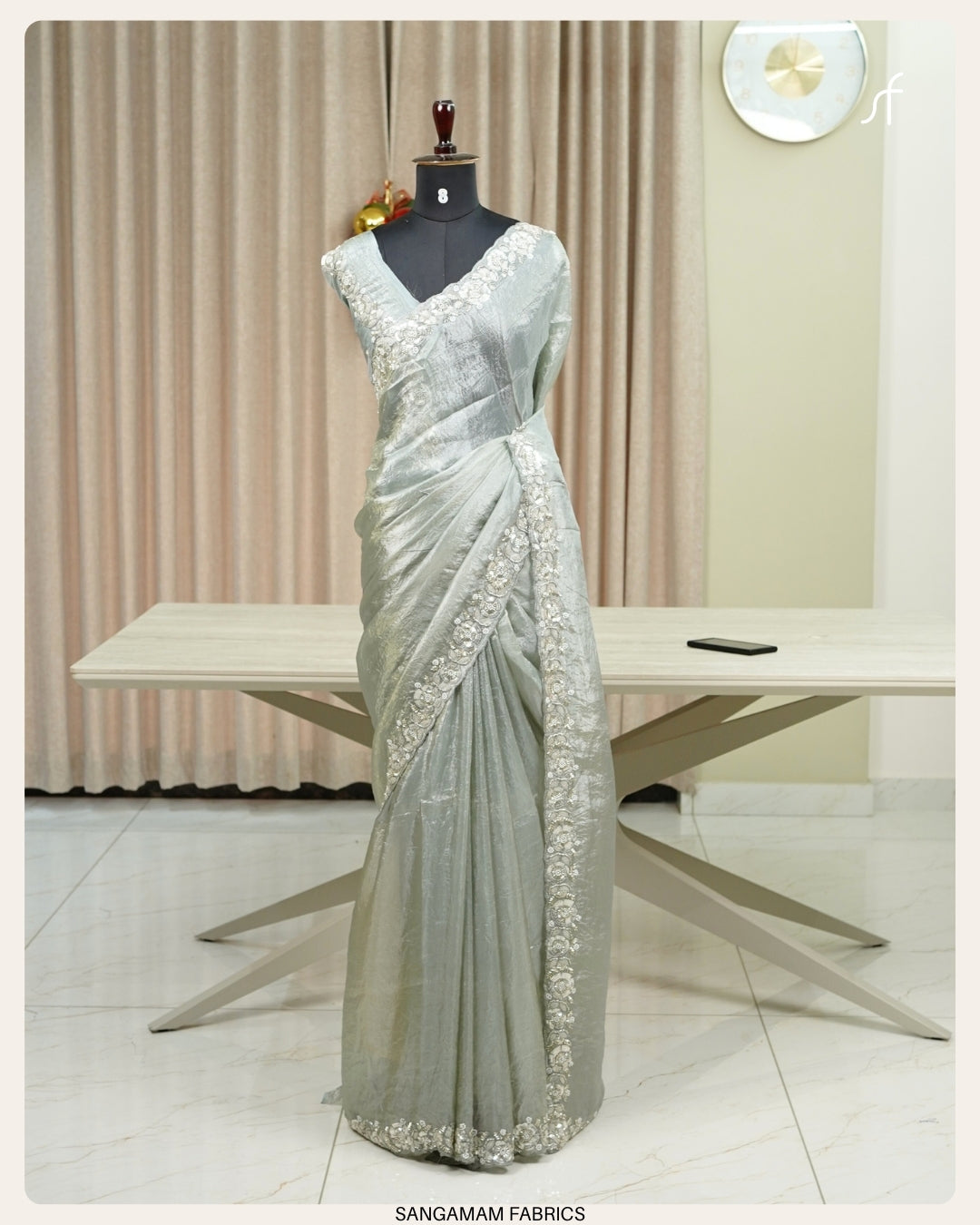 PARTY WEAR SOFT CRUSHED ORGANZA SAREE