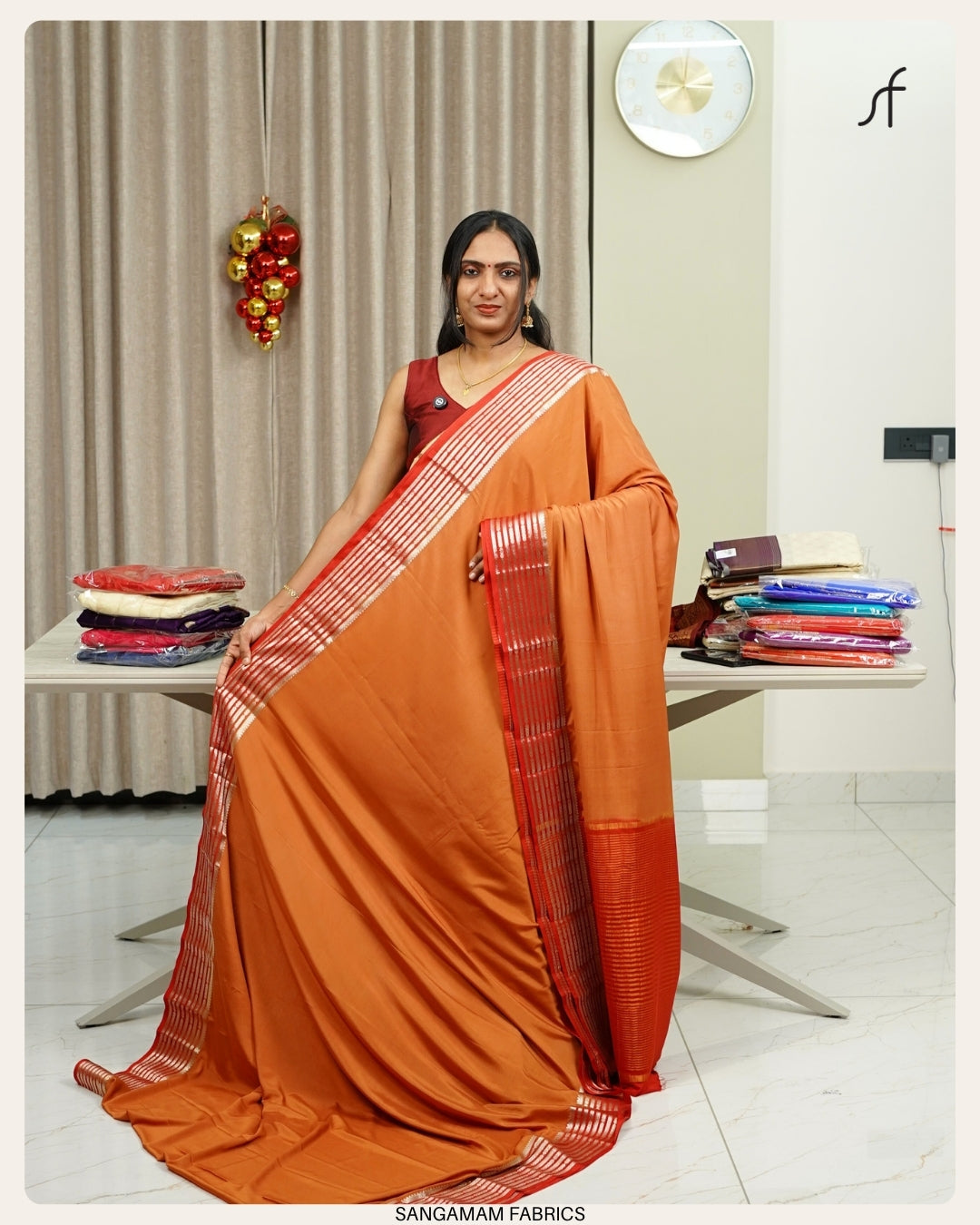 CREPE SILK KANCHI BORDER DETAILED  SAREE