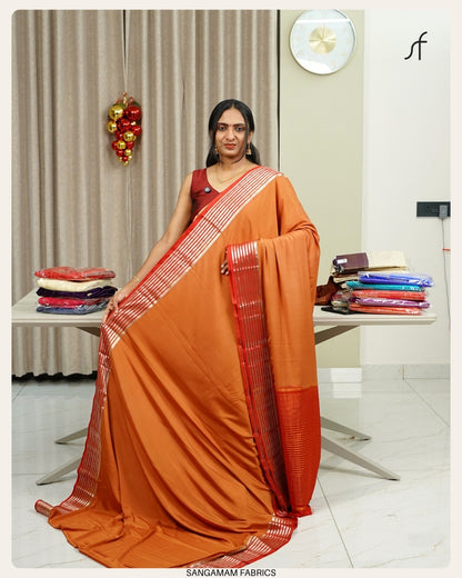 CREPE SILK KANCHI BORDER DETAILED  SAREE