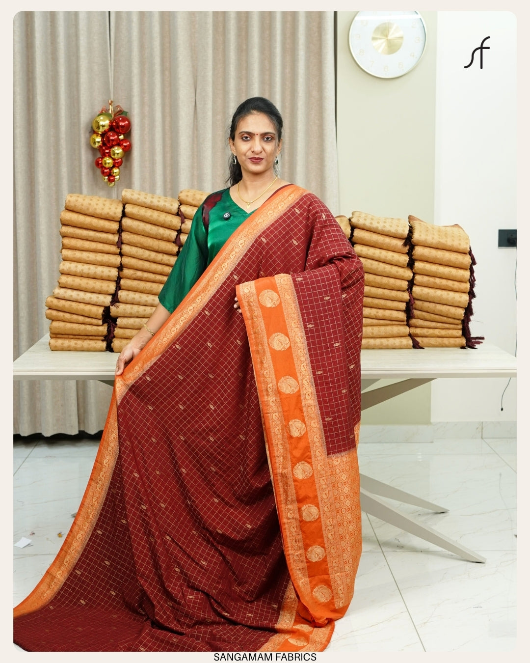 BENTEX BORDER DETAILED SEMI GEORGETTE BANARASI SAREE