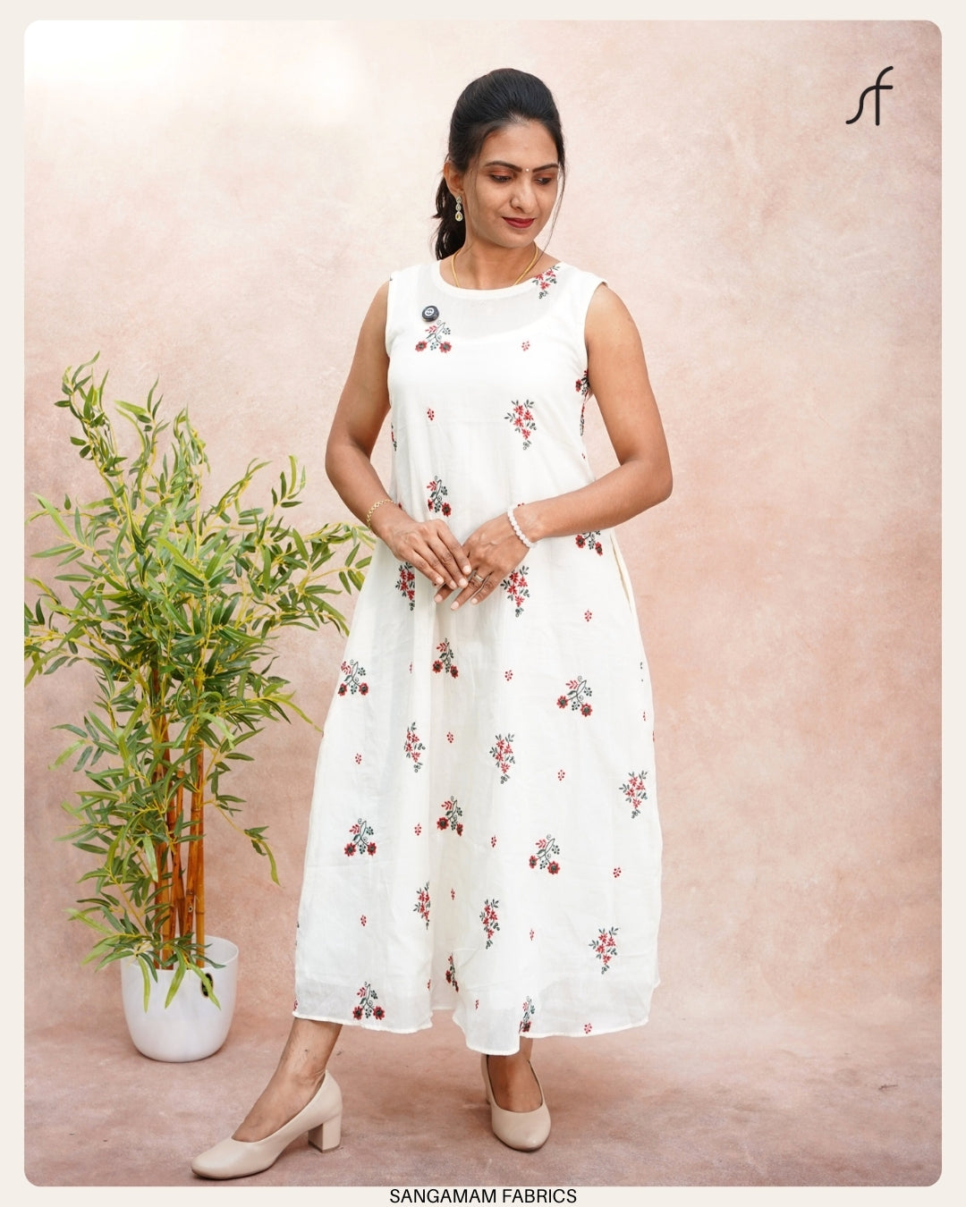 MUL COTTON LOSE FIT A-LINE DRESS