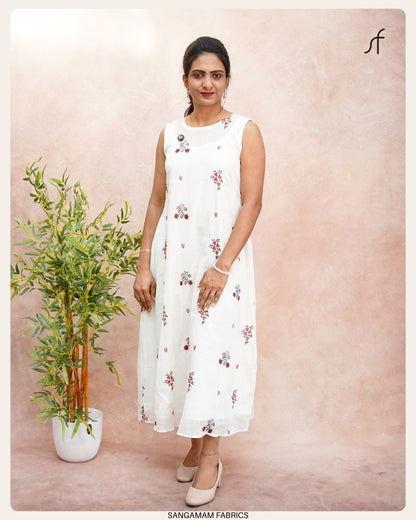 MUL COTTON LOSE FIT A-LINE DRESS