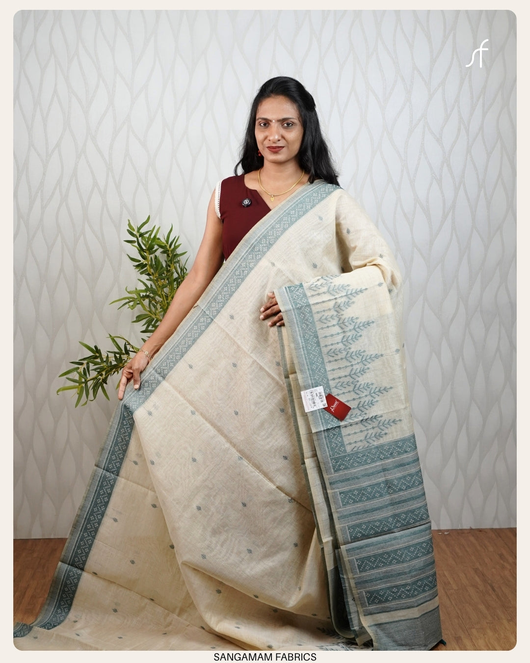 JAMDANI WEAVING SEMI CHANDERI SILK SAREE