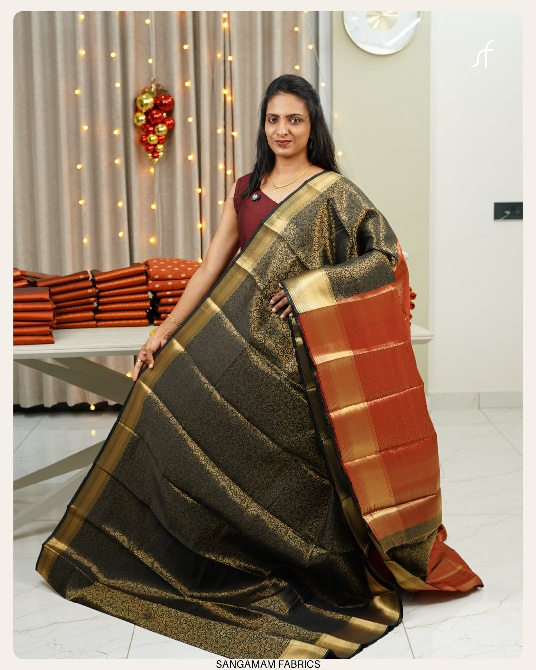 SEMI SILK BROCADE SAREE