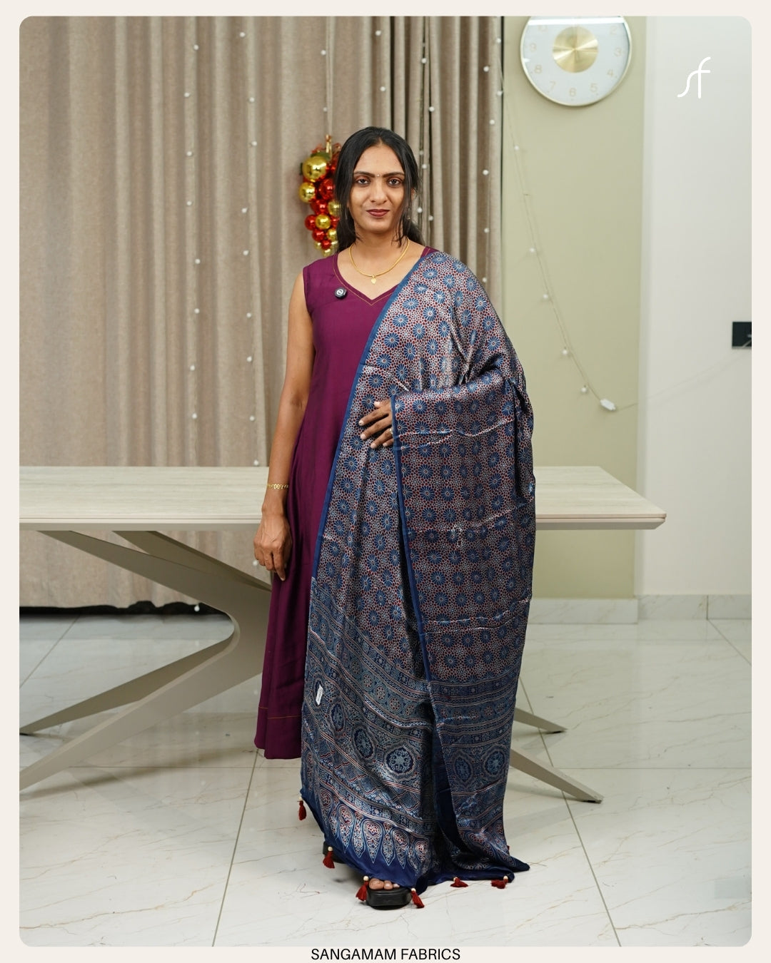 MODAL SILK AJRAKH DUPATTA