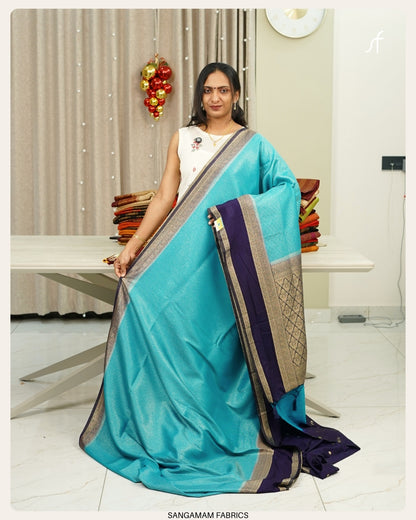 SEMI GEORGETTE BANARASI  SAREE