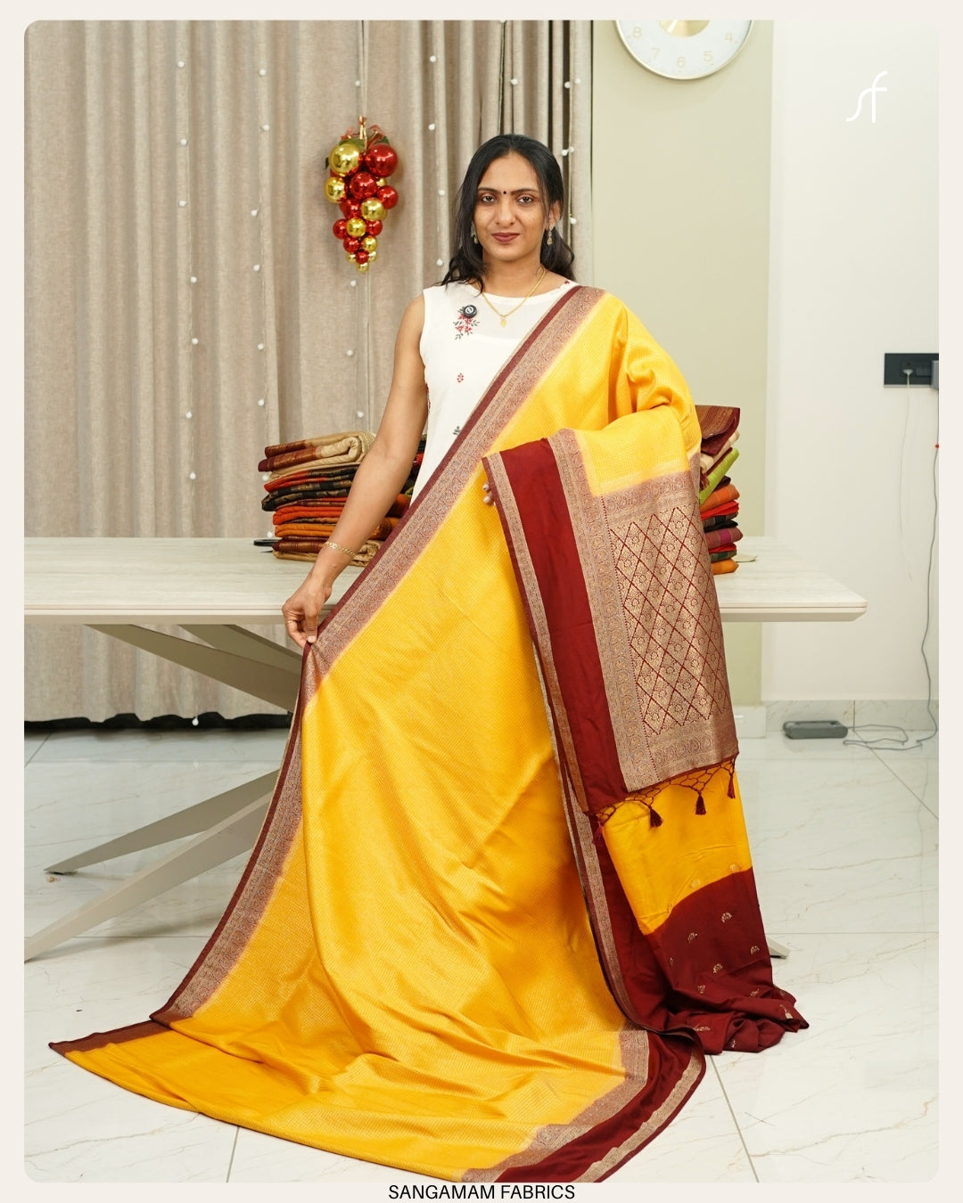 SEMI GEORGETTE BANARASI  SAREE