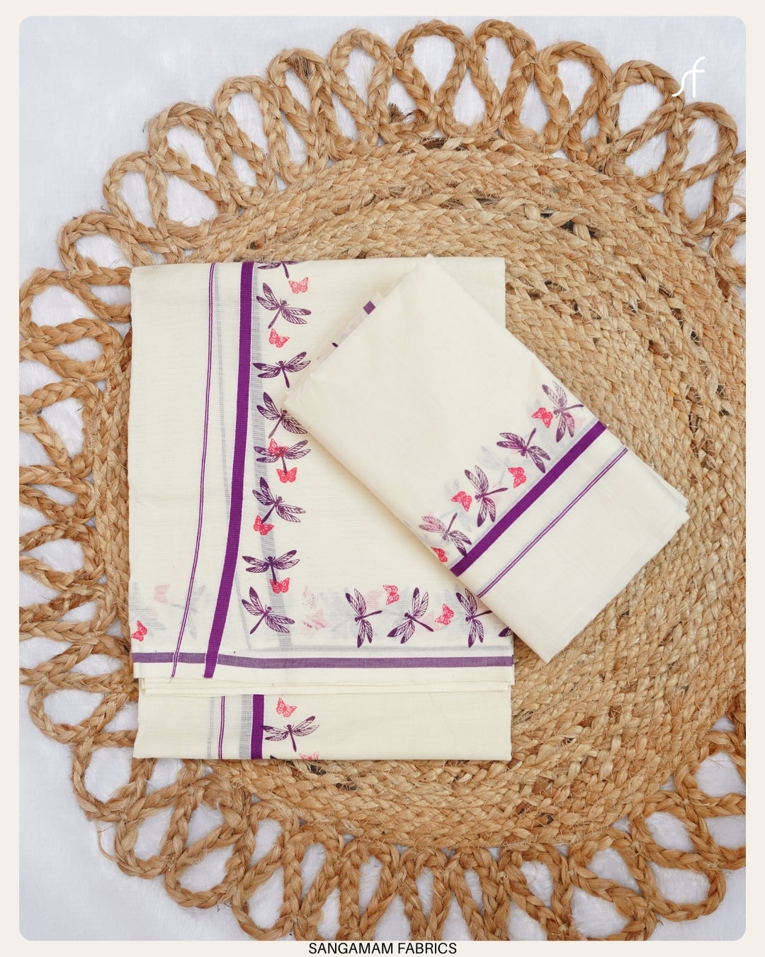 BUTTERFLY PRINTED COTTON SET MUNDU
