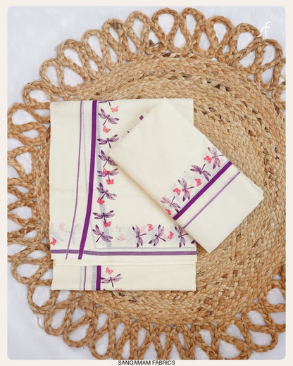 BUTTERFLY PRINTED COTTON SET MUNDU