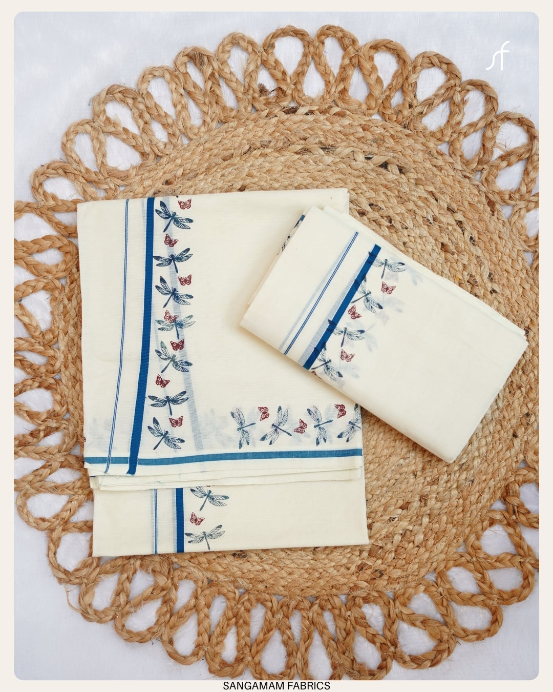 BUTTERFLY PRINTED COTTON SET MUNDU