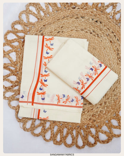 BUTTERFLY PRINTED COTTON SET MUNDU