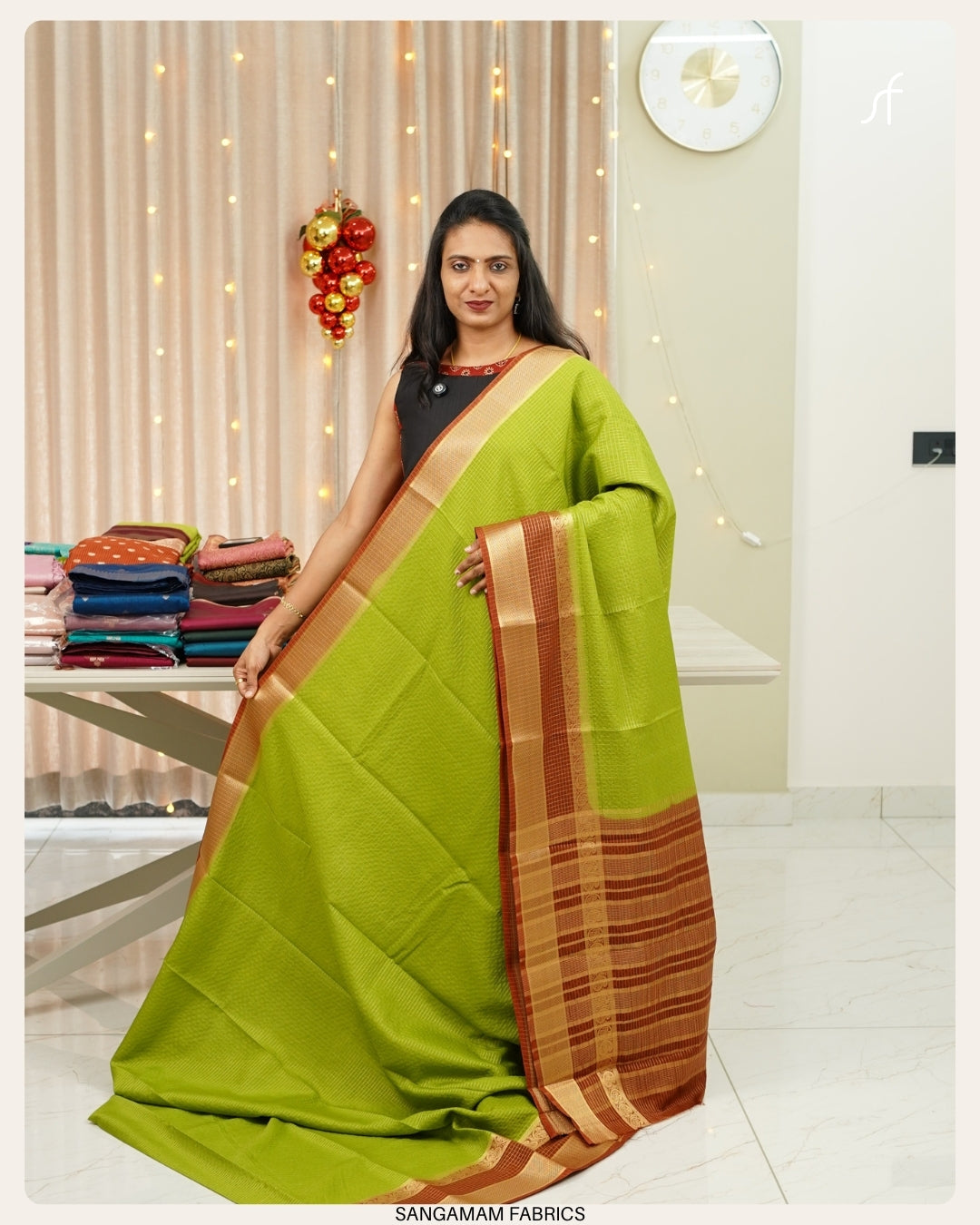 MYSORE SILK KATTAM PATTERN SAREE