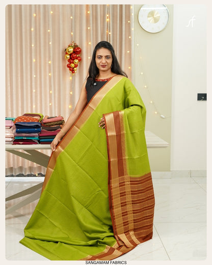 MYSORE SILK KATTAM PATTERN SAREE
