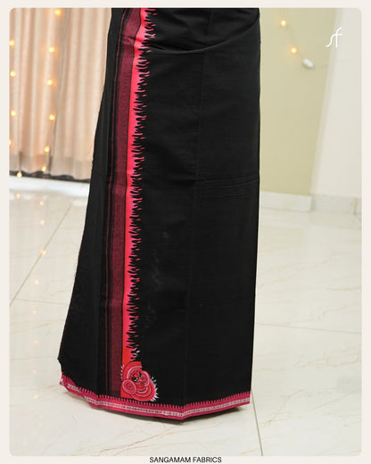 COTTON BLACK SINGLE MUNDU