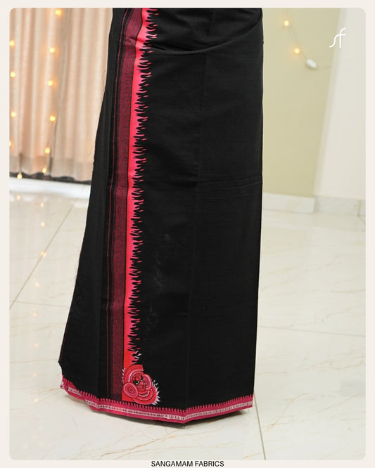 COTTON BLACK SINGLE MUNDU