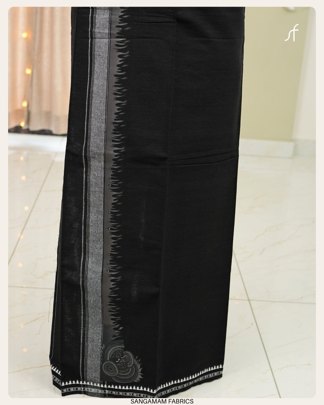 COTTON BLACK SINGLE MUNDU