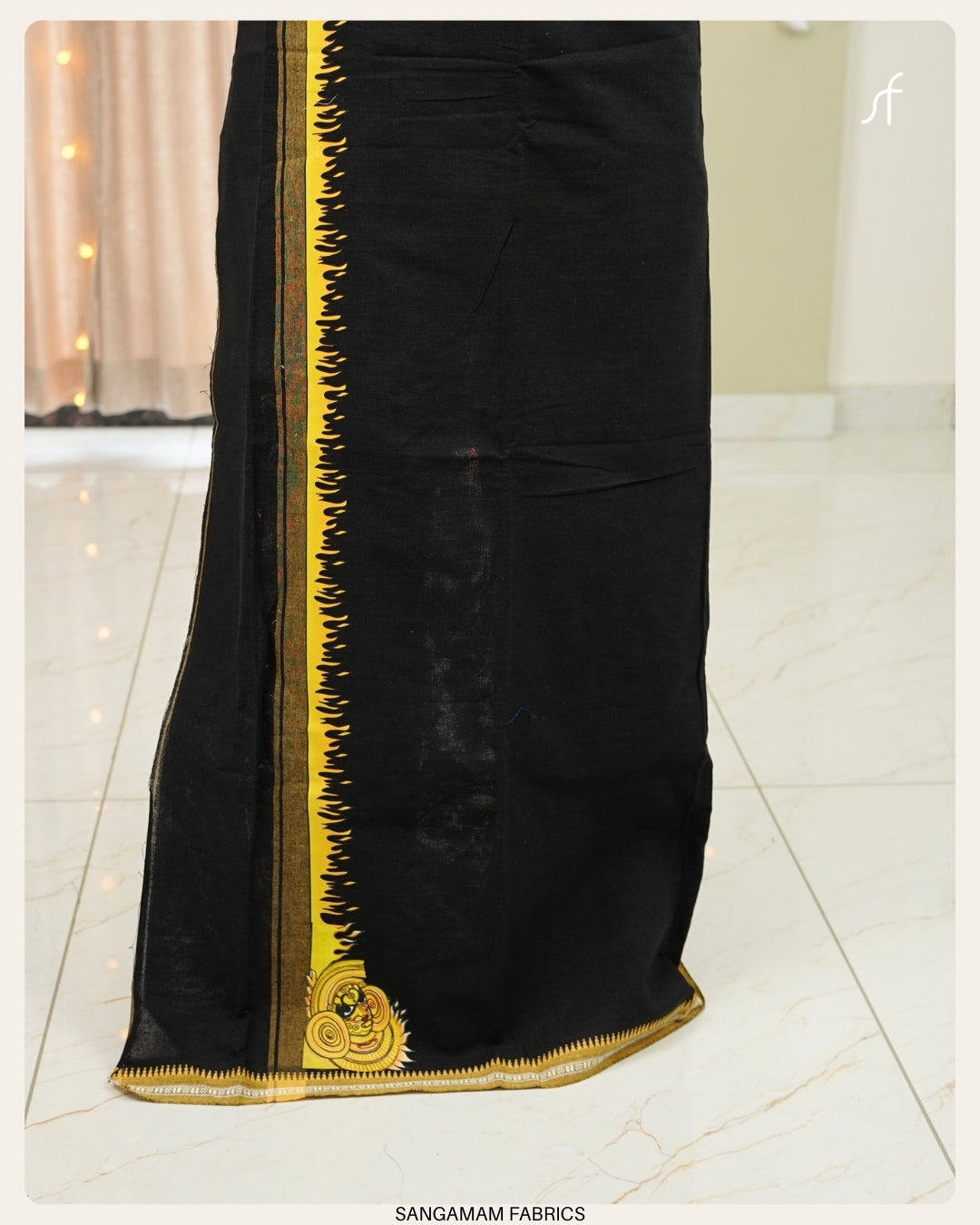 COTTON BLACK SINGLE MUNDU