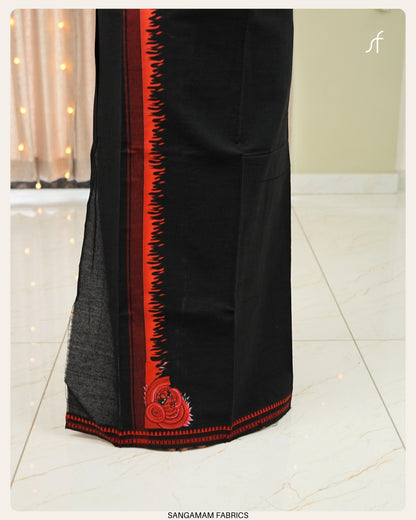 COTTON BLACK SINGLE MUNDU