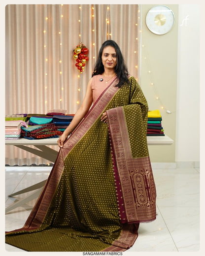 CONTRAST COMBINATION  BANARASI SAREE