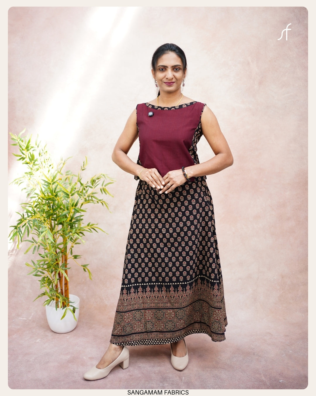 AJRAKH SKIRT AND TOP